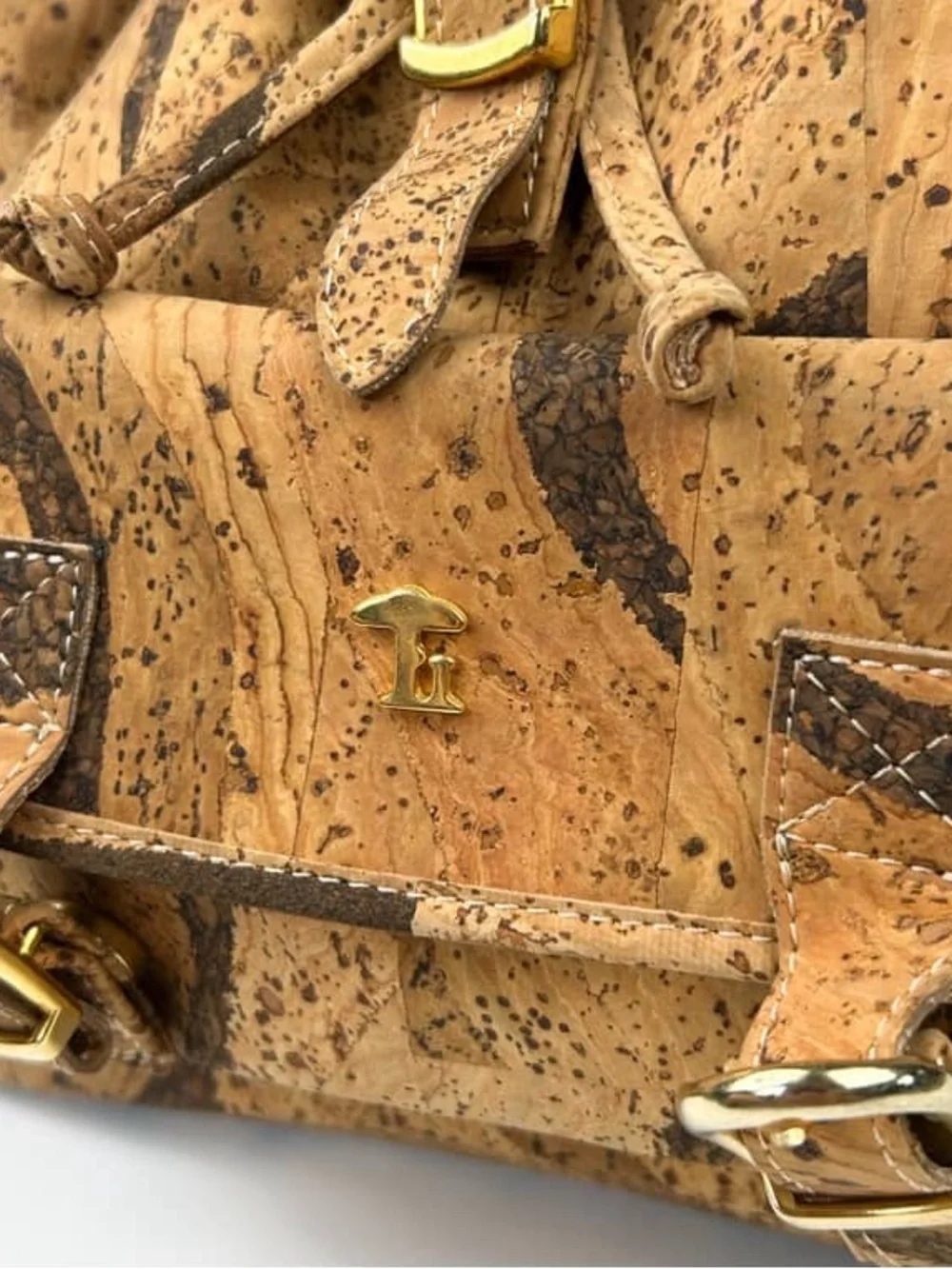 Artelusa Portuguese Cork Backpack | Vegan Cork Leather Drawstring Travel Bag